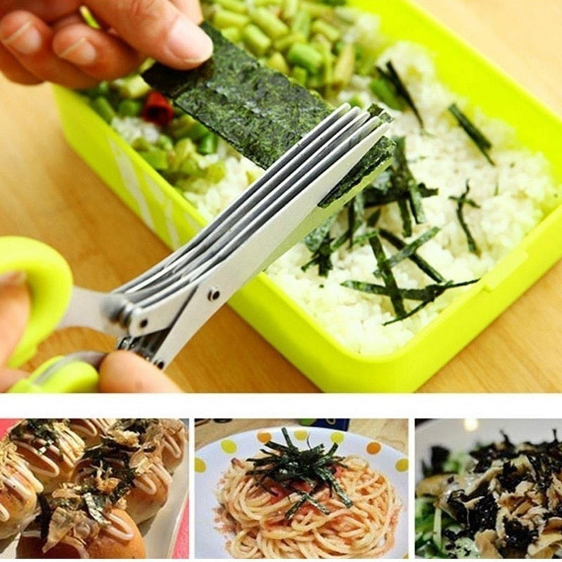 Muti Layers Stainless Steel Kitchen Scissors - Scallion Cutter
