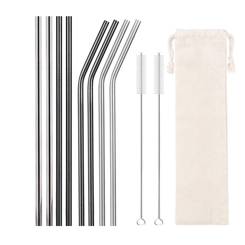 10 Colors Reusable Stainless Steel Eco-Friendly Straw