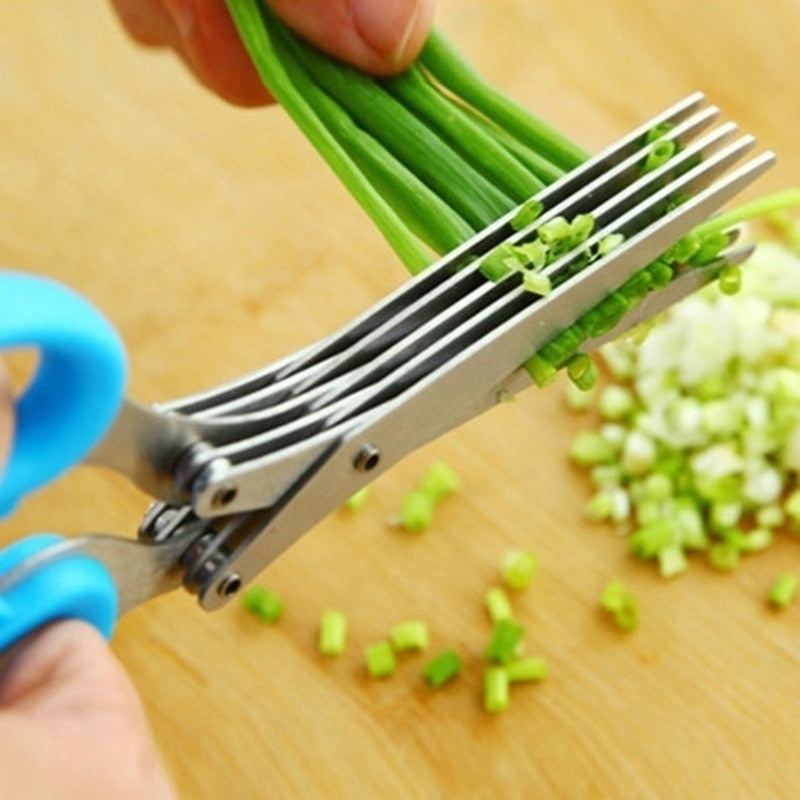 Muti Layers Stainless Steel Kitchen Scissors - Scallion Cutter