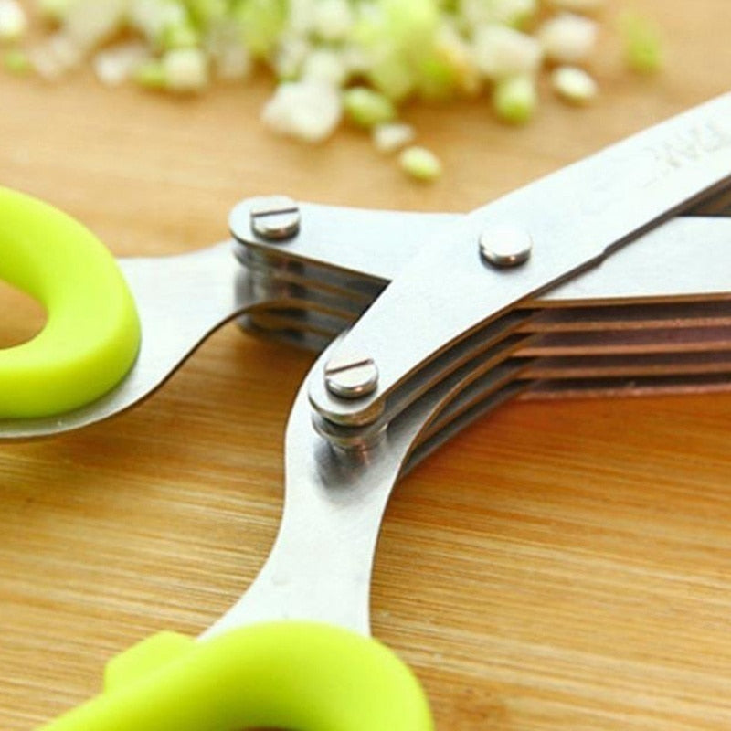 Muti Layers Stainless Steel Kitchen Scissors - Scallion Cutter